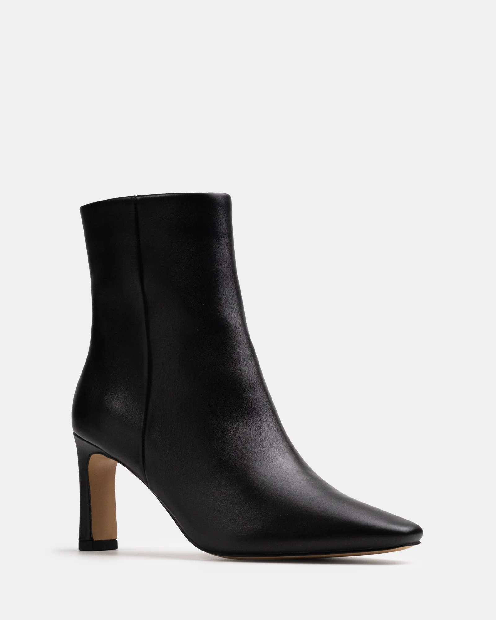 Nina Black Leather Ankle Boot - Image 2