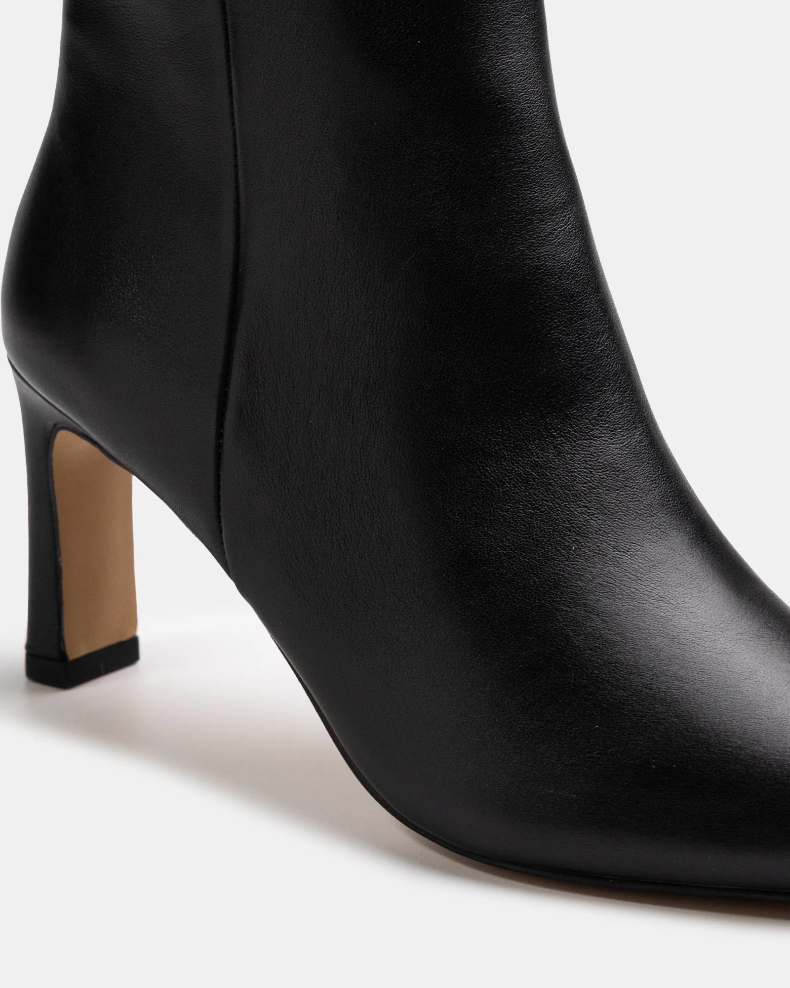 Nina Black Leather Ankle Boot - Image 3