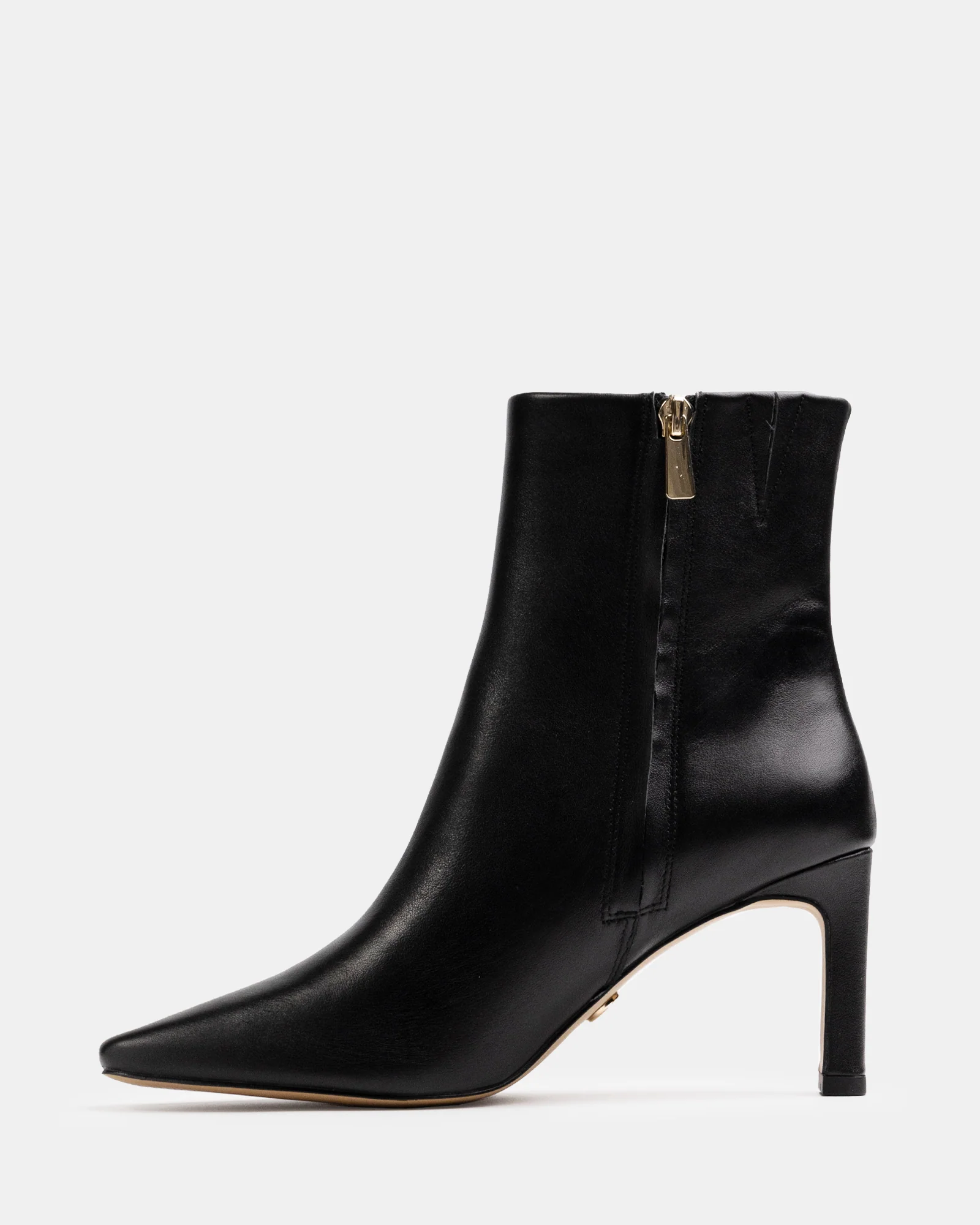Nina Black Leather Ankle Boot - Image 6