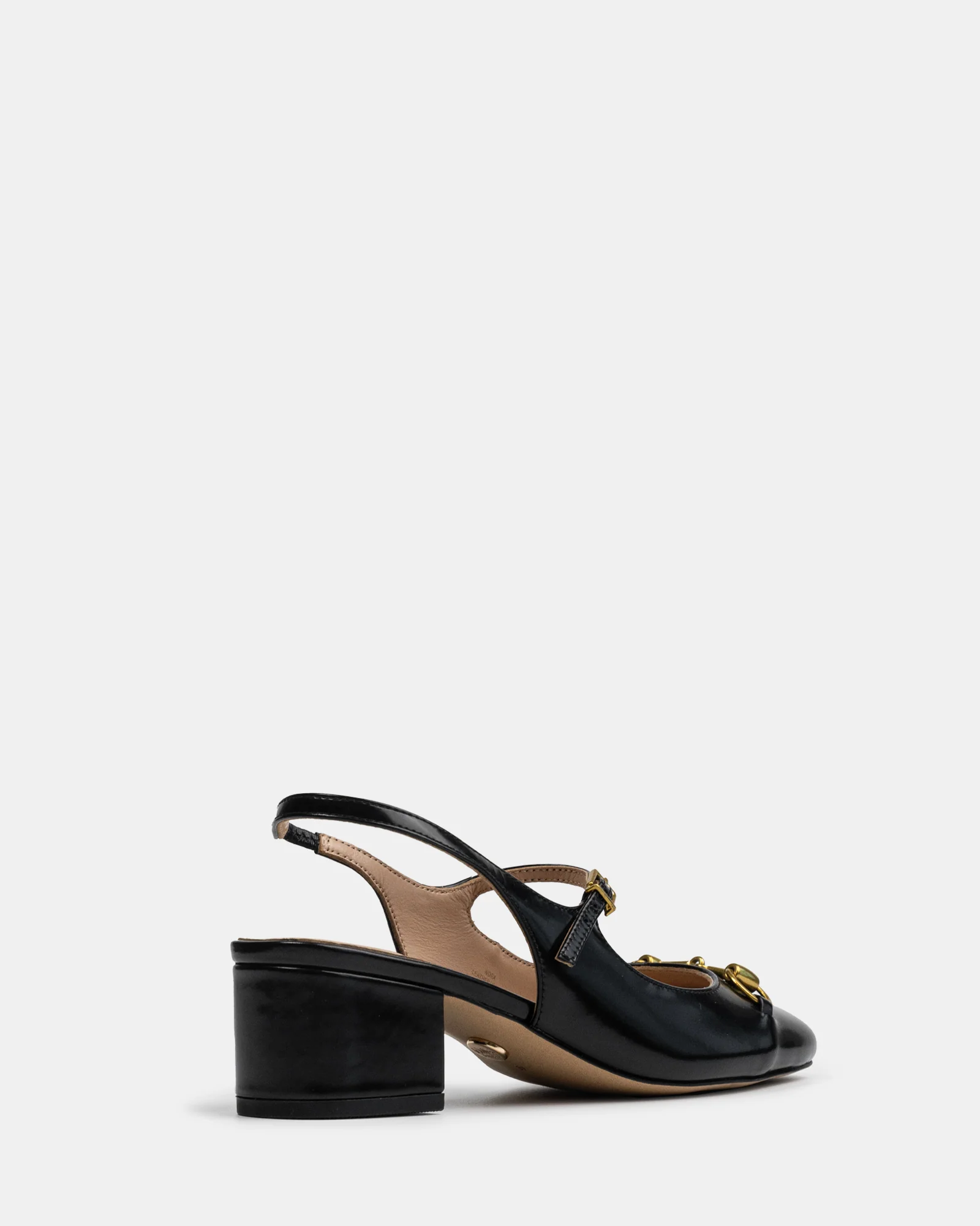 Nora Black Patent Leather Slingback - Image 4