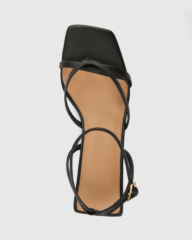Nyla Black Leather Wedge - Image 5