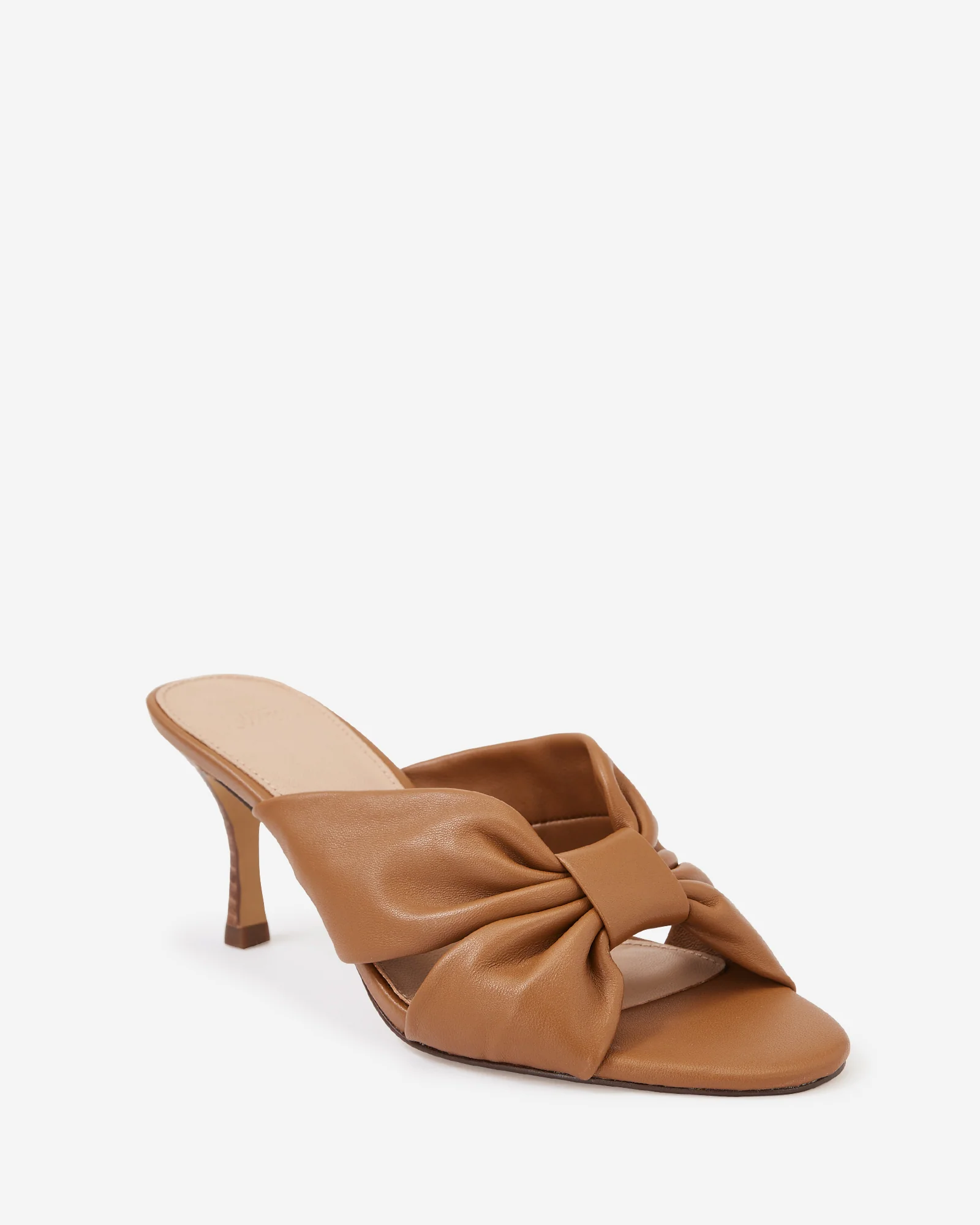 Oralia Burnt Almond Leather Stiletto Mule - Image 2