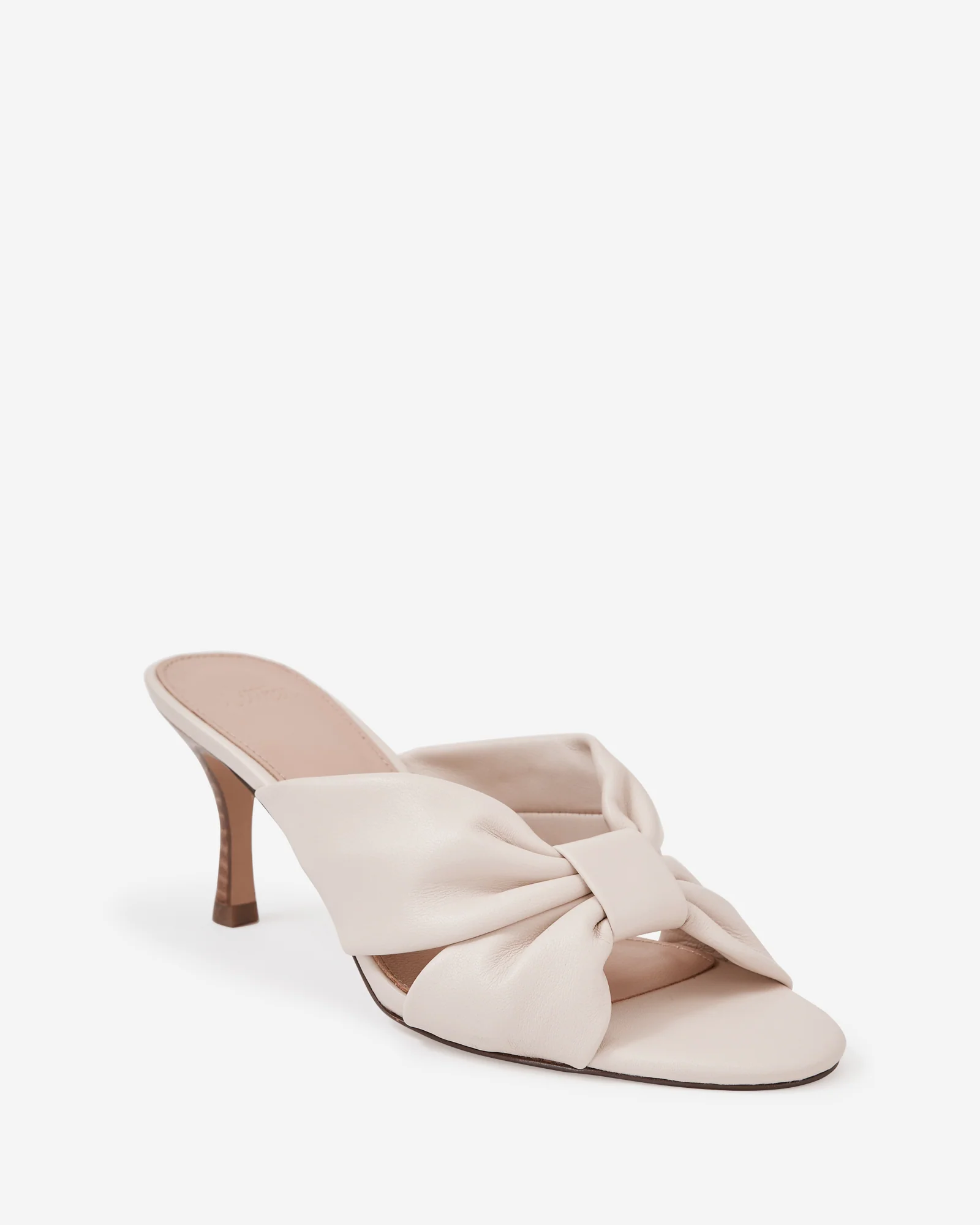 Oralia Vintage Ivory Leather Stiletto Mule - Image 2