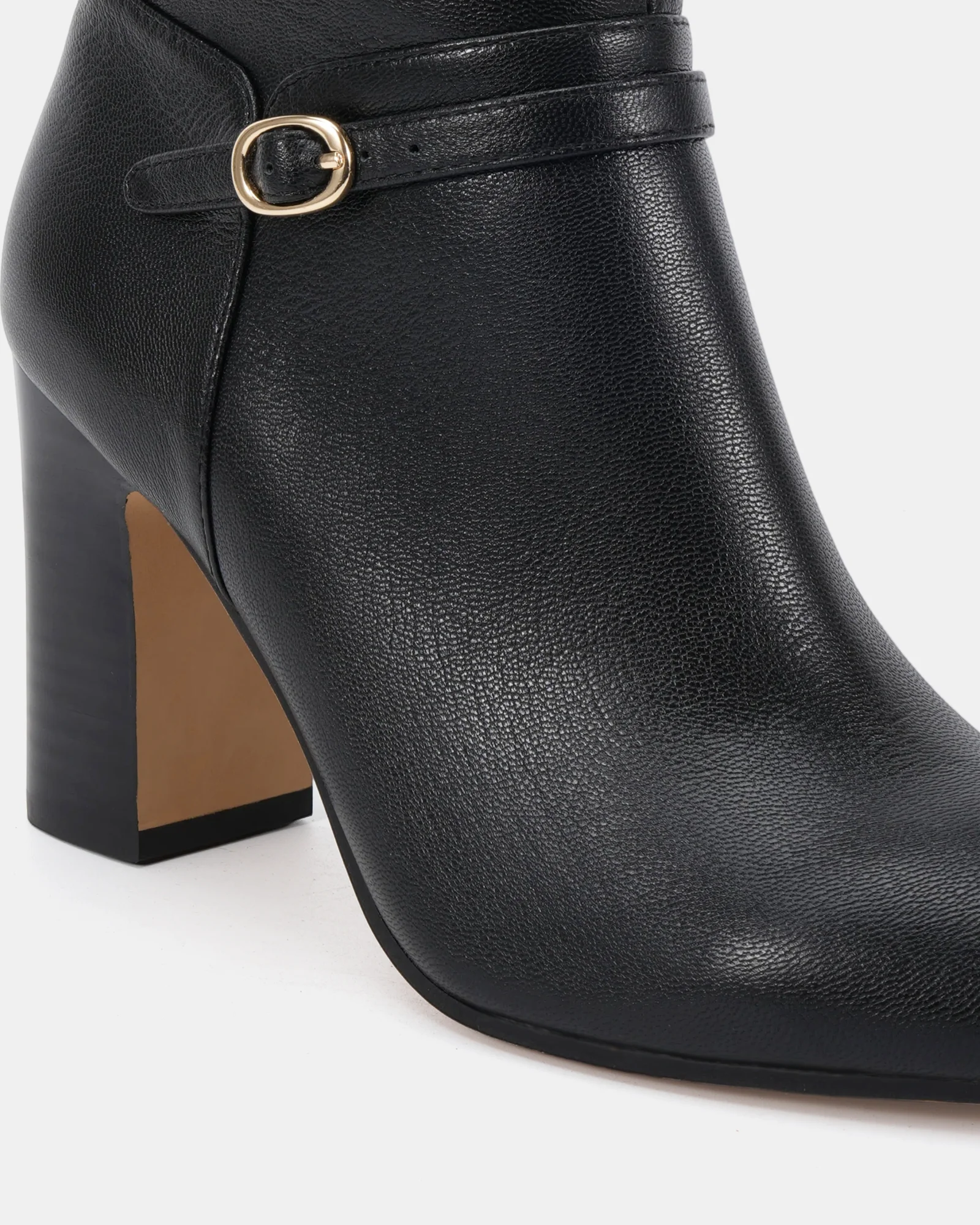 Padilla Black Leather Ankle Boot - Image 3