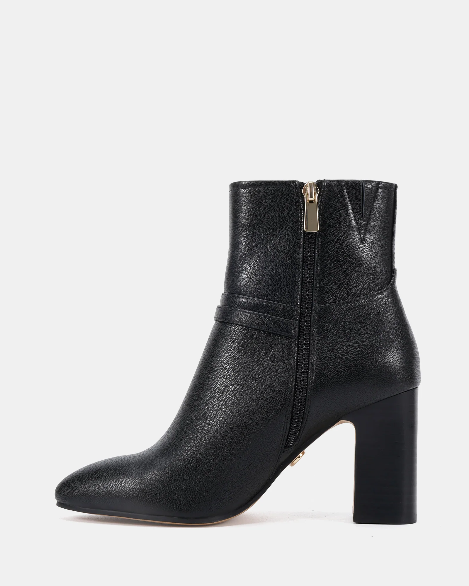 Padilla Black Leather Ankle Boot - Image 6