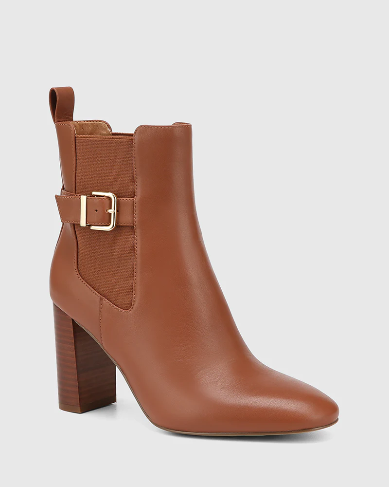 Palmer Warm Cinnamon Leather Ankle Boot - Image 2