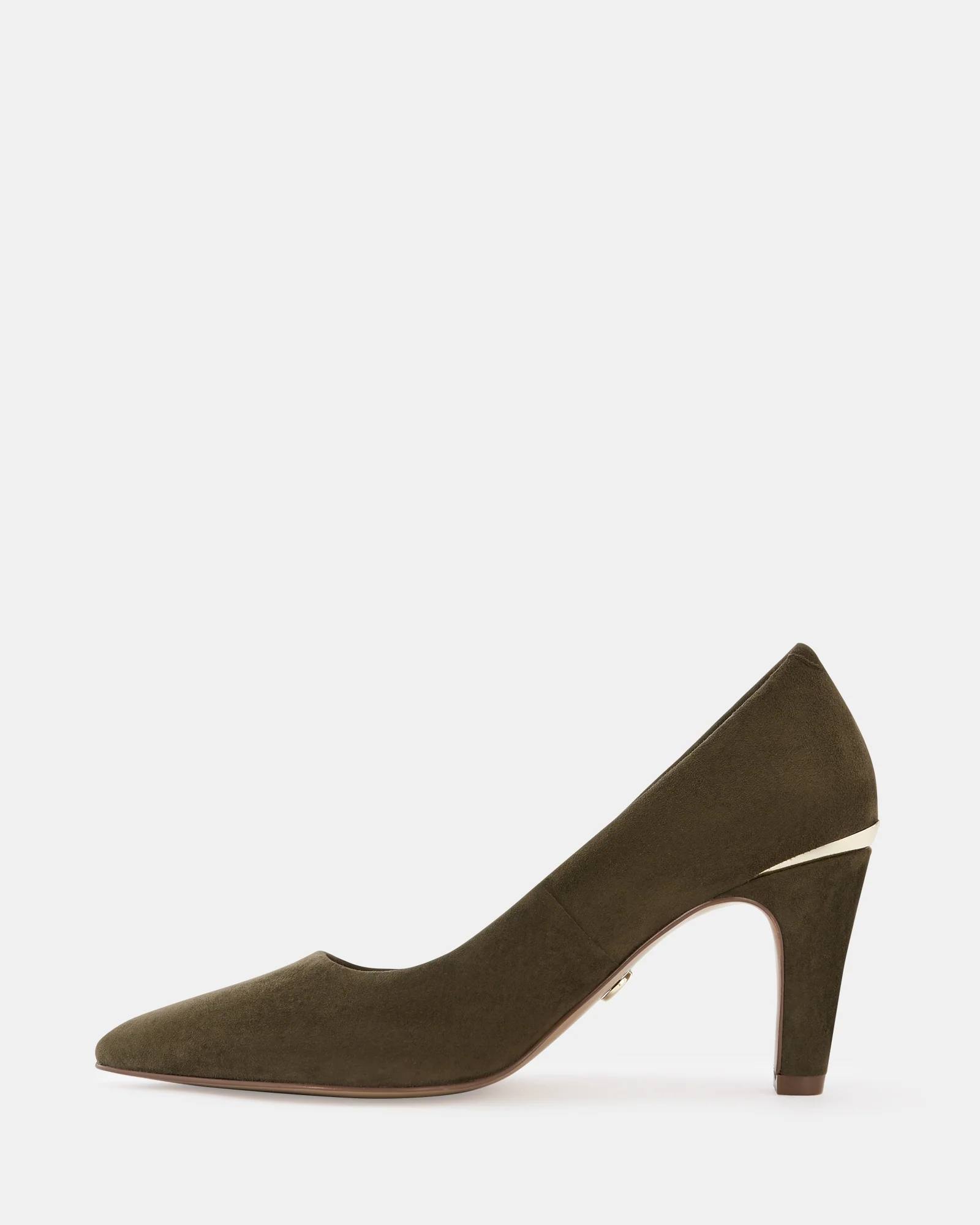 Parisa Olive Green Suede Leather Pump - Image 7