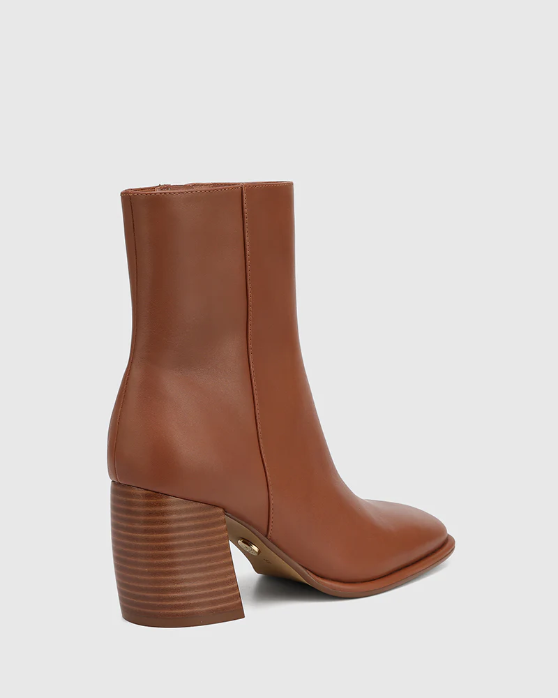 Pasha Warm Cinnamon Leather Ankle Boot - Image 4