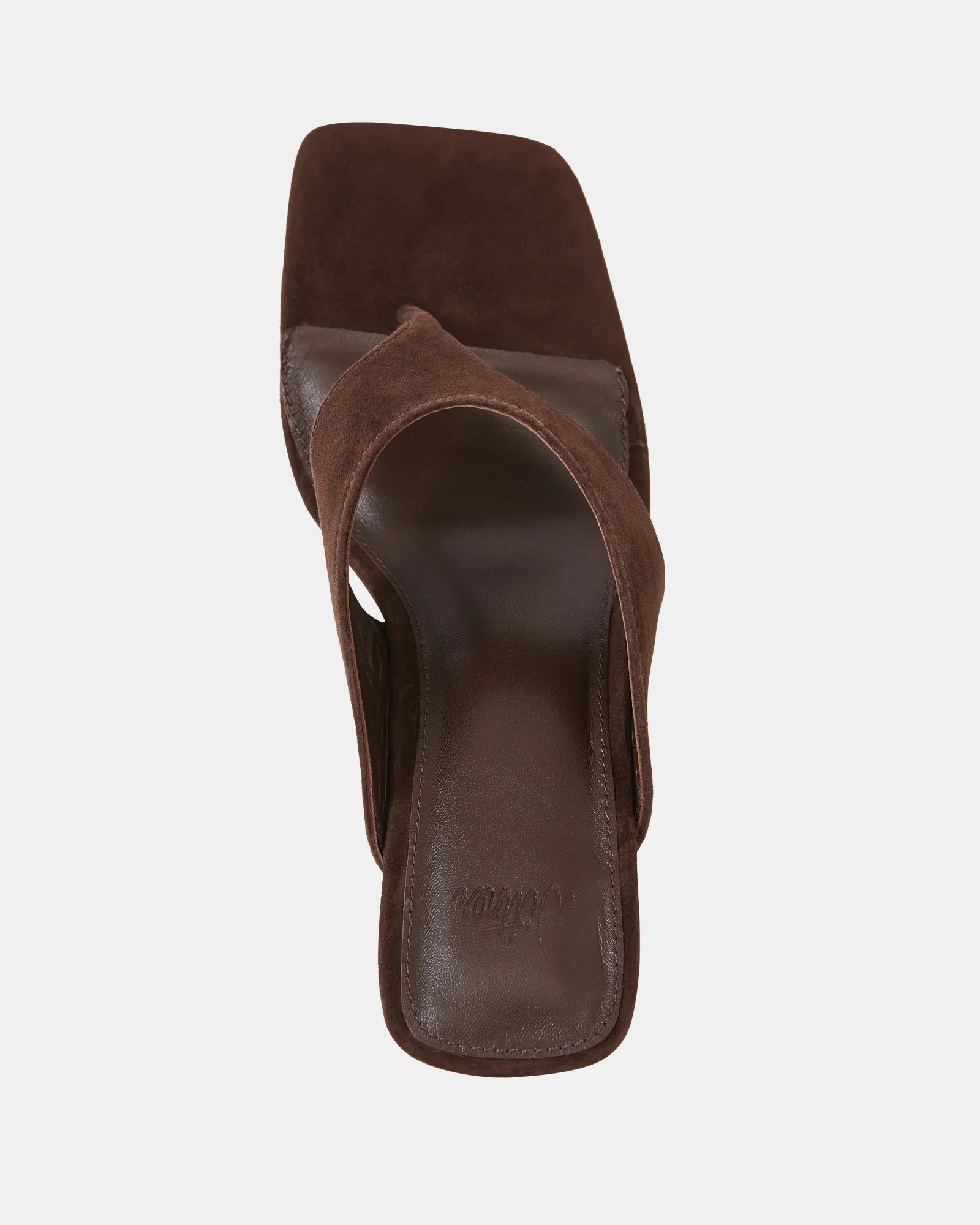 Perri Espresso Suede Leather Wedge Thong - Image 6