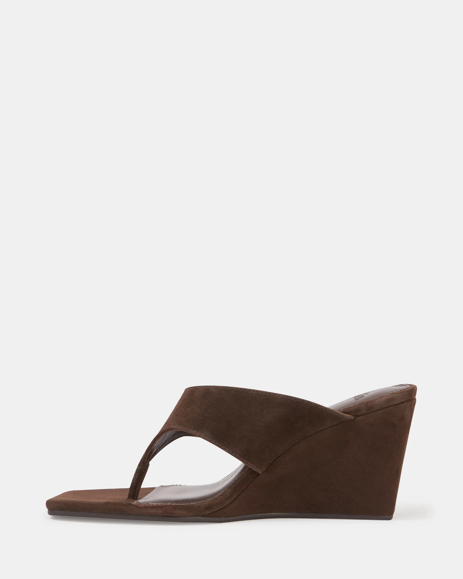 Perri Espresso Suede Leather Wedge Thong - Image 7
