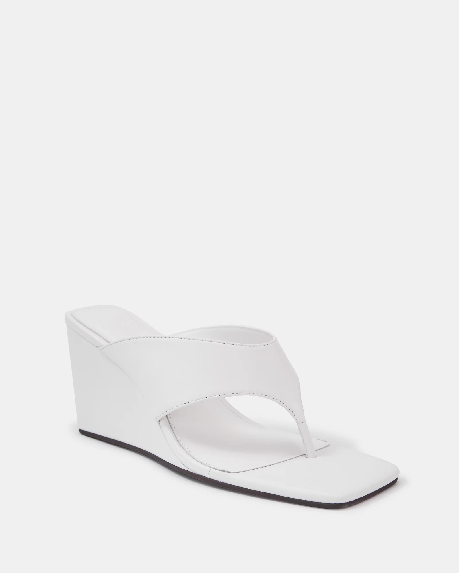 Perri White Leather Wedge Thong - Image 2