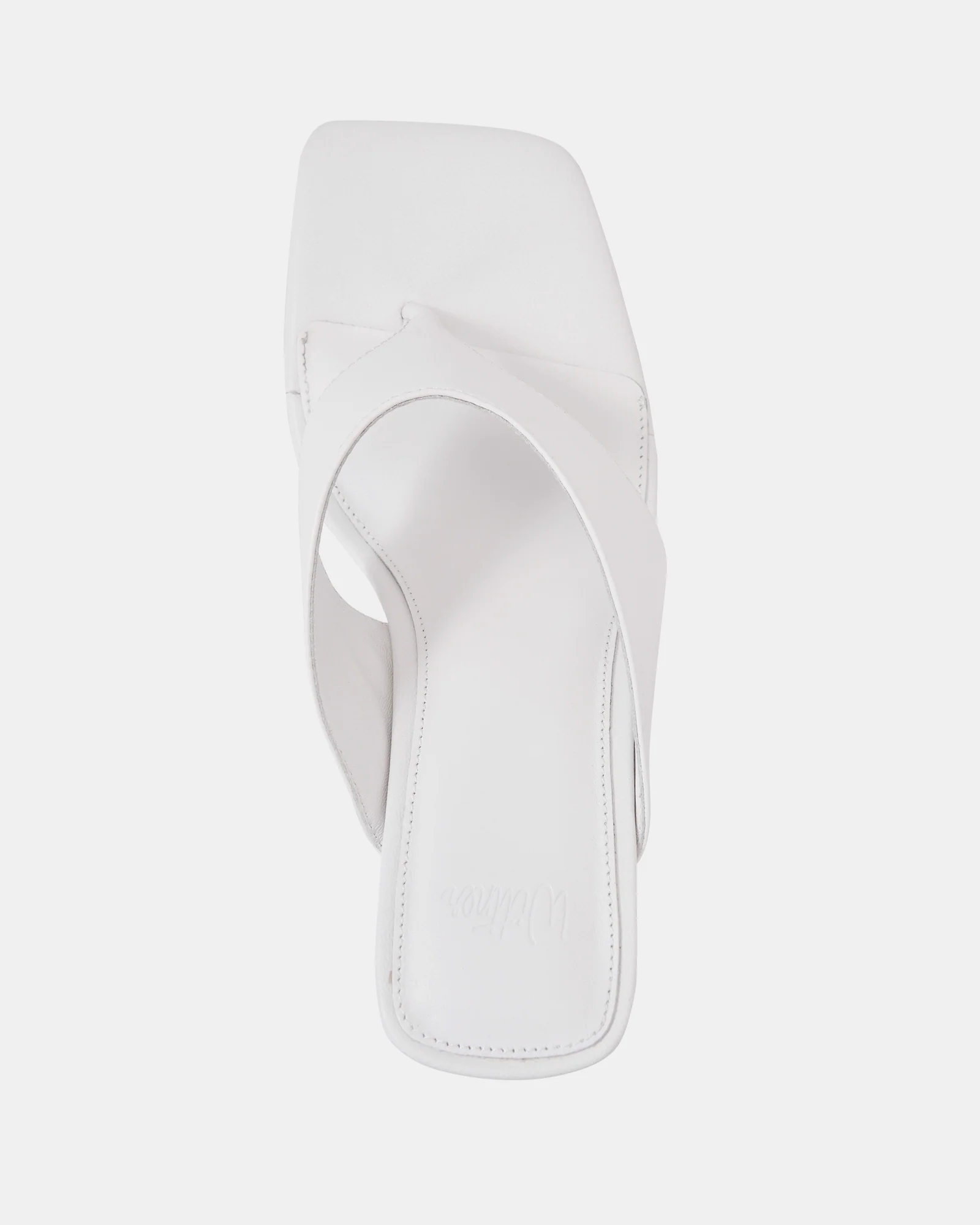 Perri White Leather Wedge Thong - Image 5