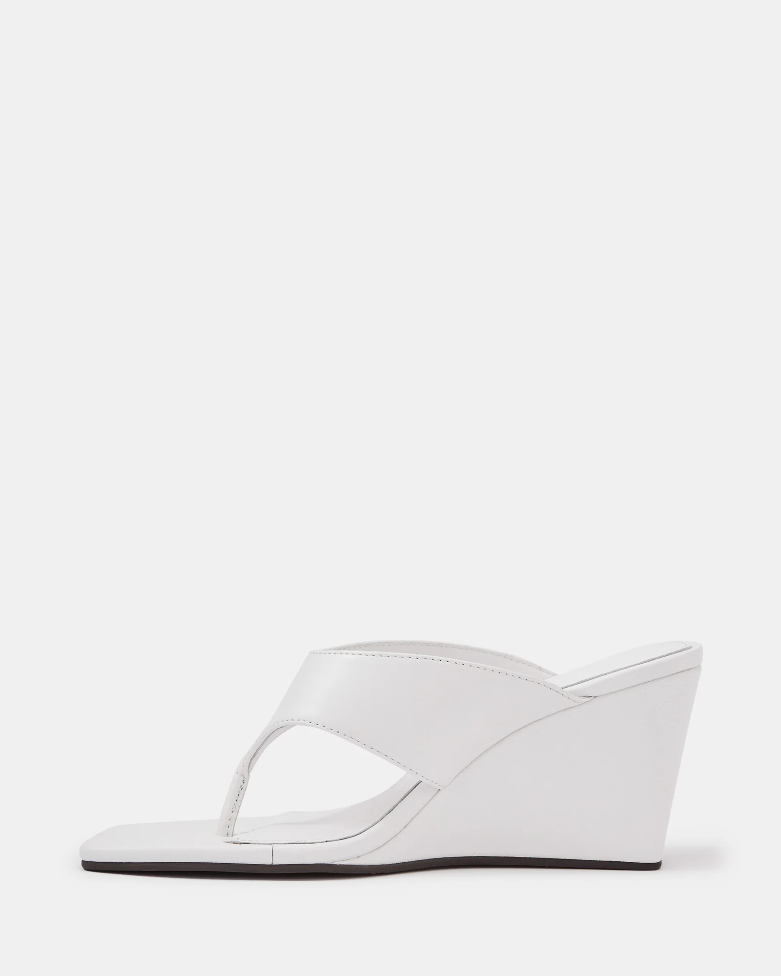 Perri White Leather Wedge Thong - Image 6
