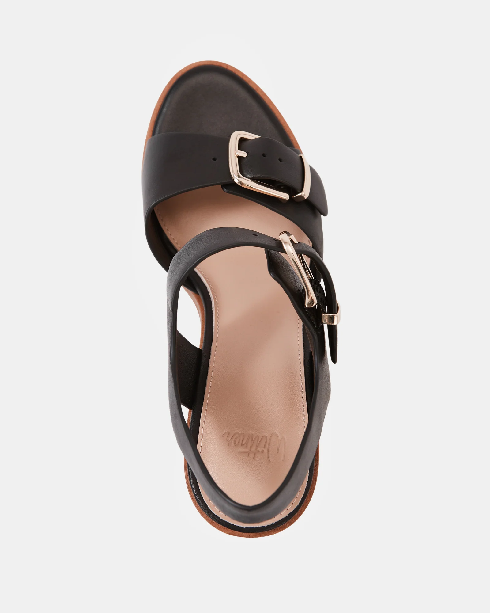 Pipa Black Leather Block Heel - Image 5