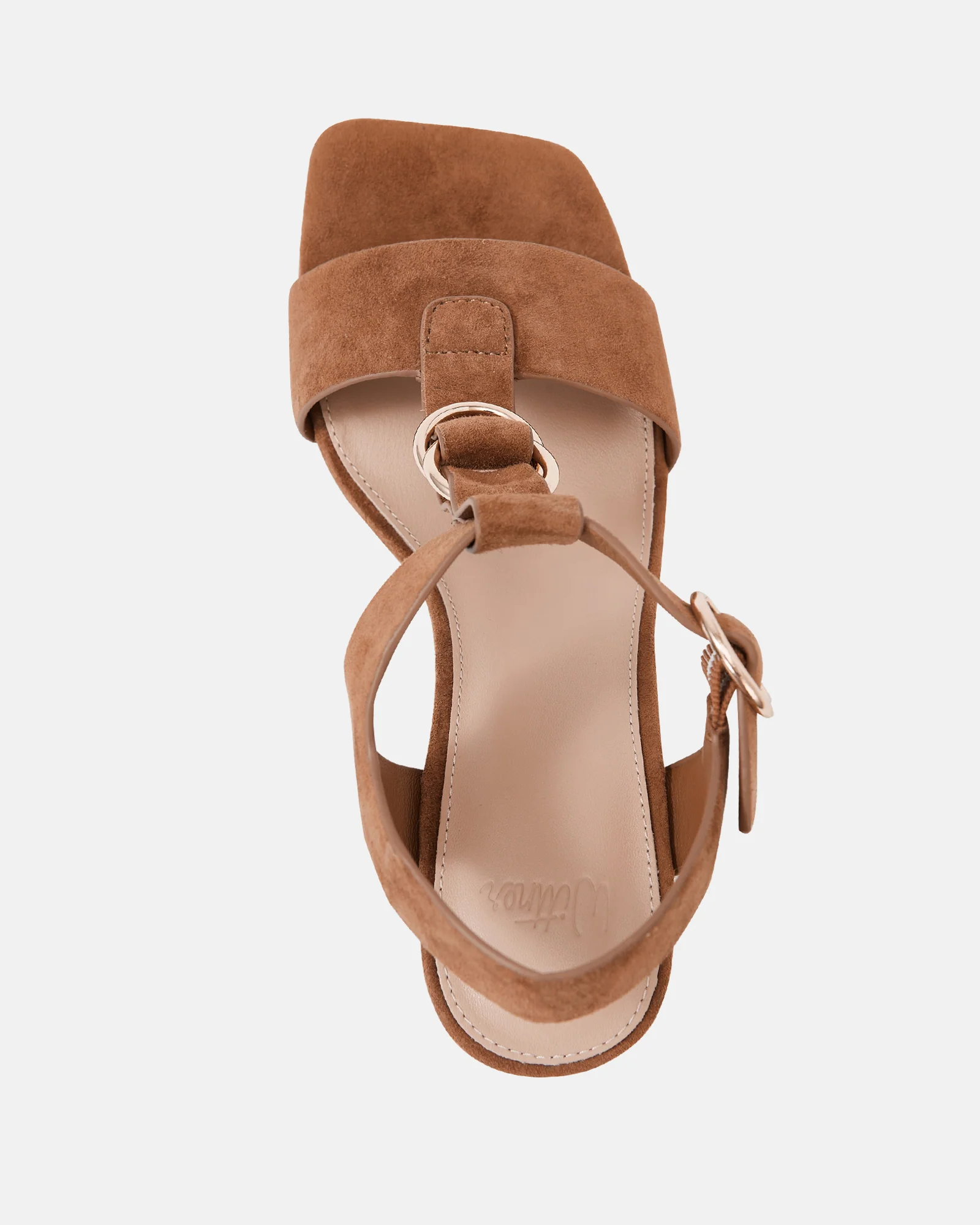 Posy Burnt Almond Suede Leather Slim Heel - Image 5