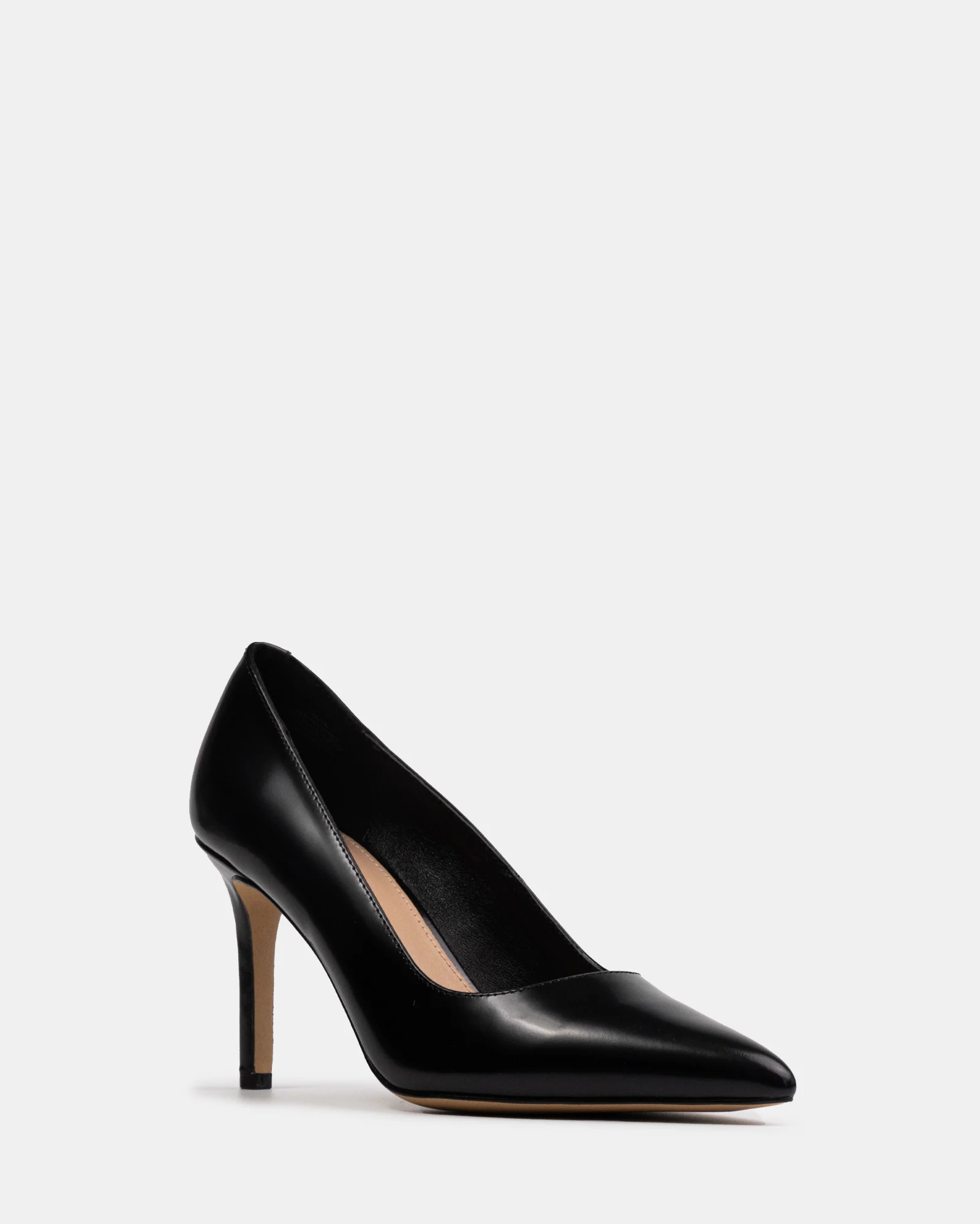 Ravyn Black Shiny Leather Pump - Image 2