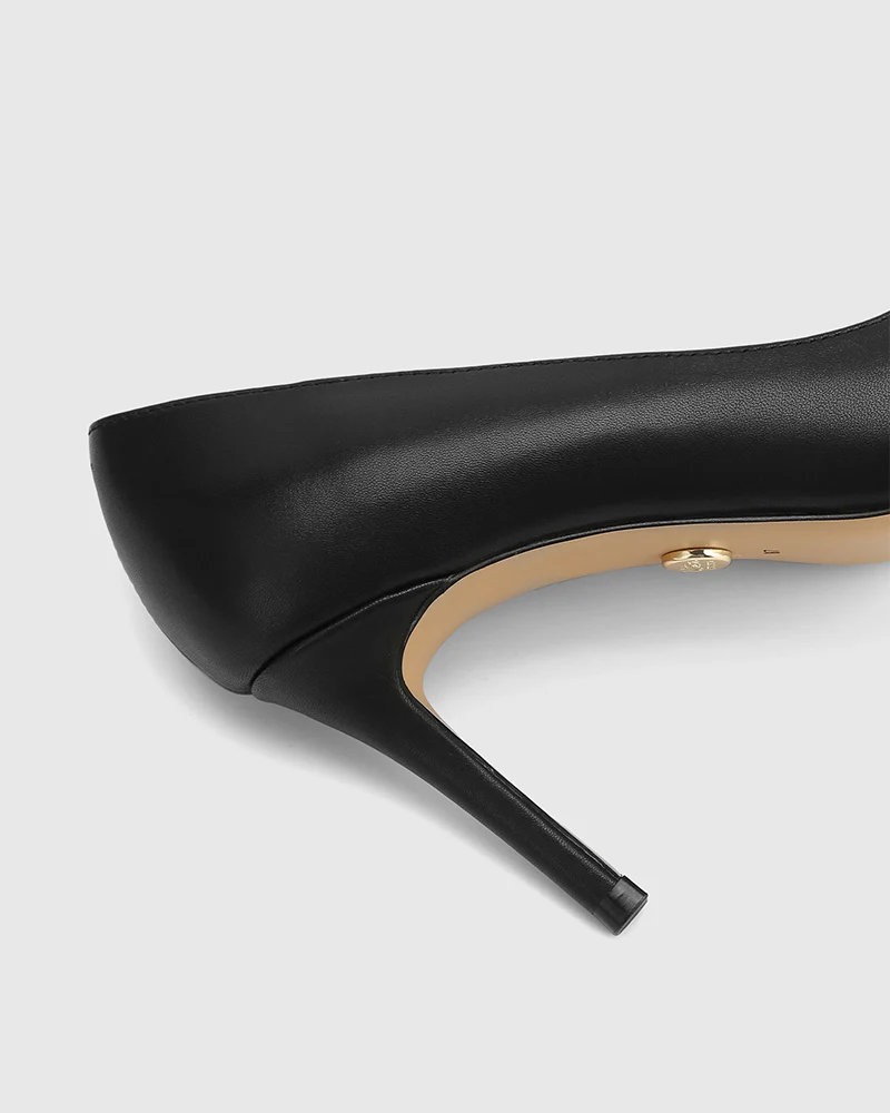 Ravyn Black Leather Pump - Image 3