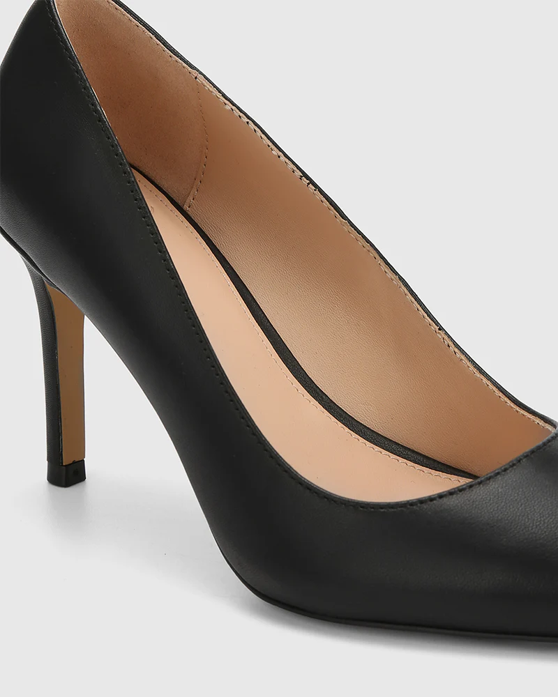 Ravyn Black Leather Pump - Image 6