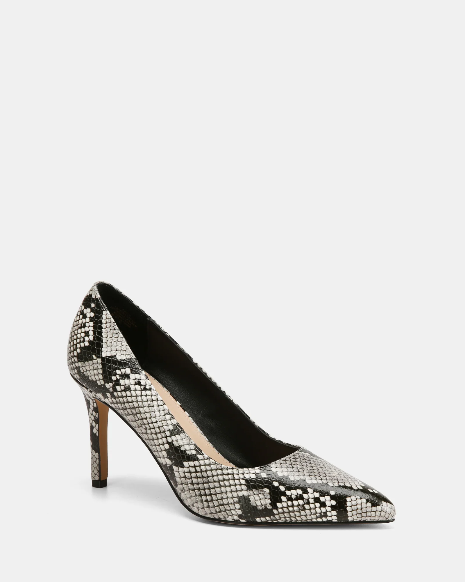 Ravyn Cement Grey Snake Embossed Leather Pump - Image 2