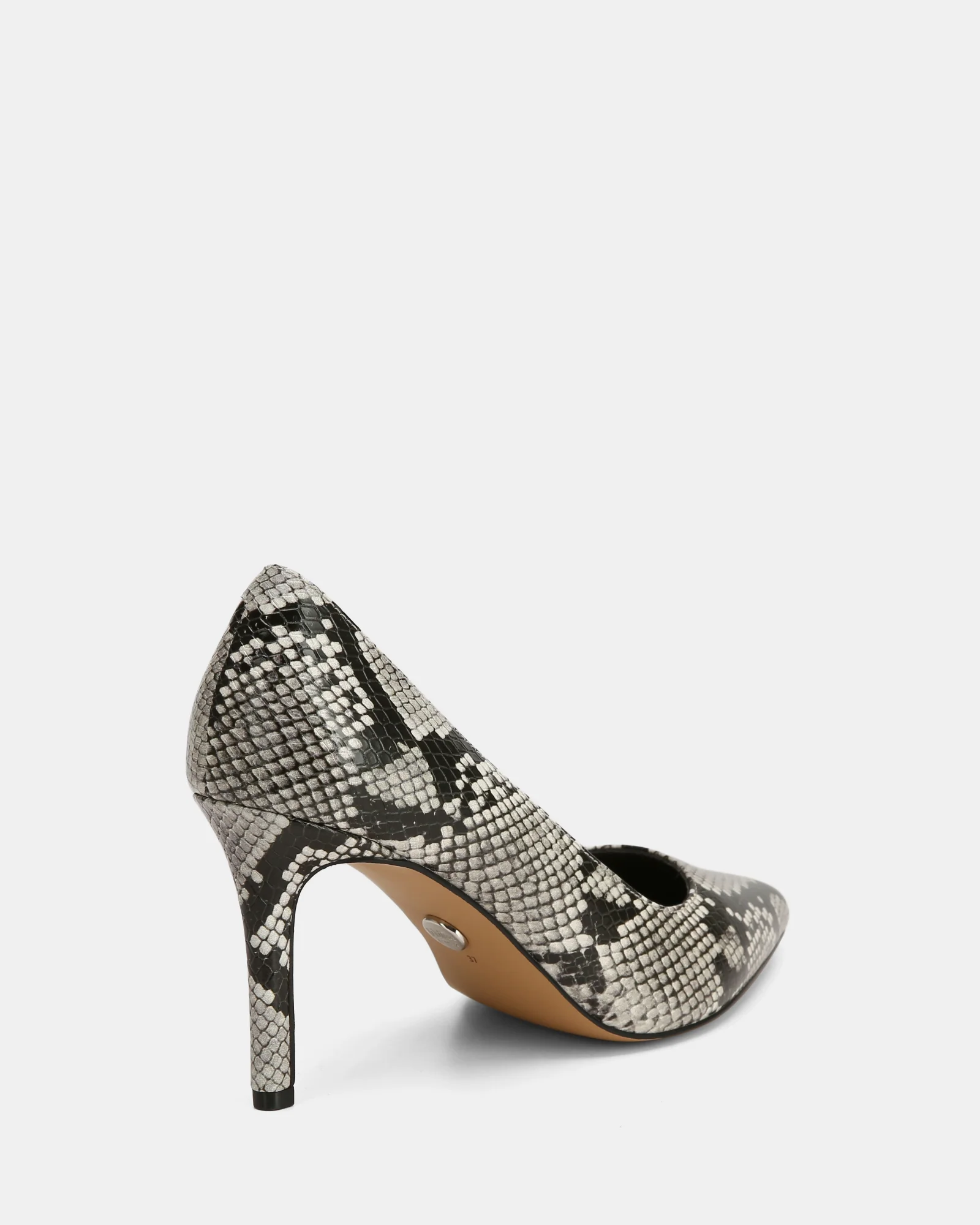 Ravyn Cement Grey Snake Embossed Leather Pump - Image 4