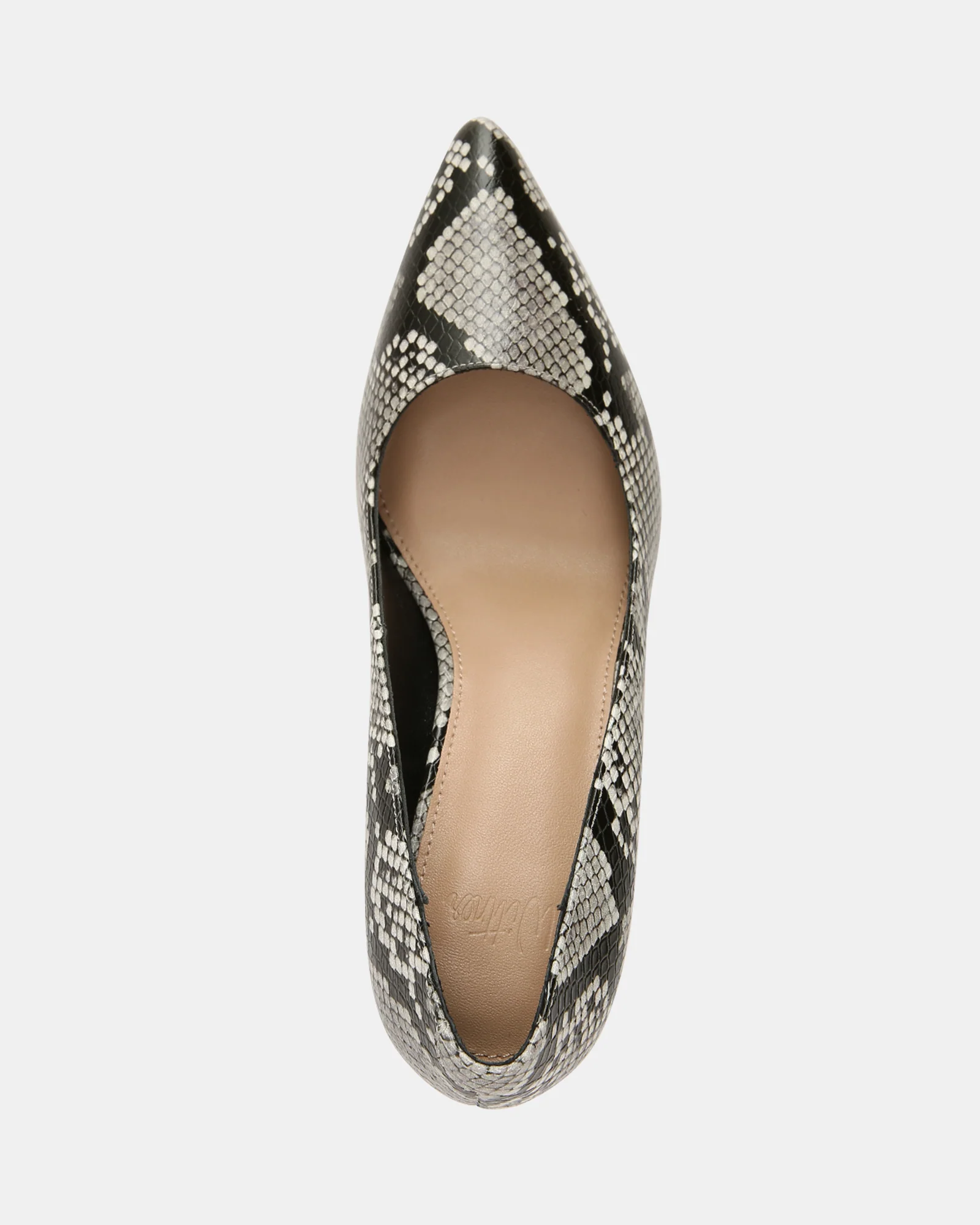 Ravyn Cement Grey Snake Embossed Leather Pump - Image 5