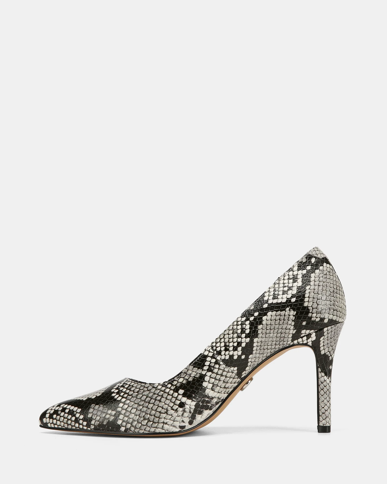 Ravyn Cement Grey Snake Embossed Leather Pump - Image 6