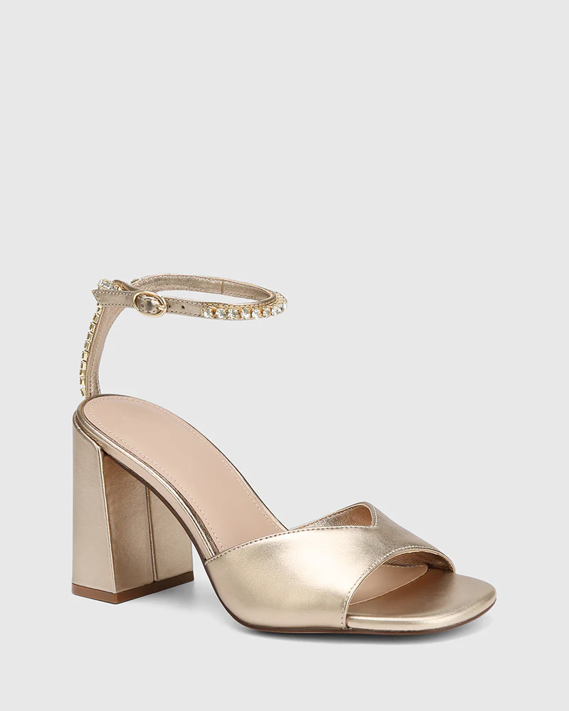 Rayne Champagne Metallic Leather Heel - Image 2