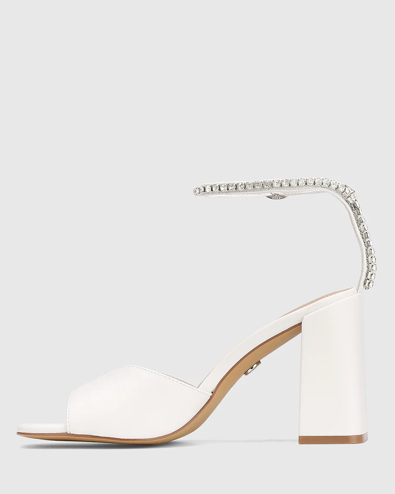Rayne White Leather Heel - Image 6