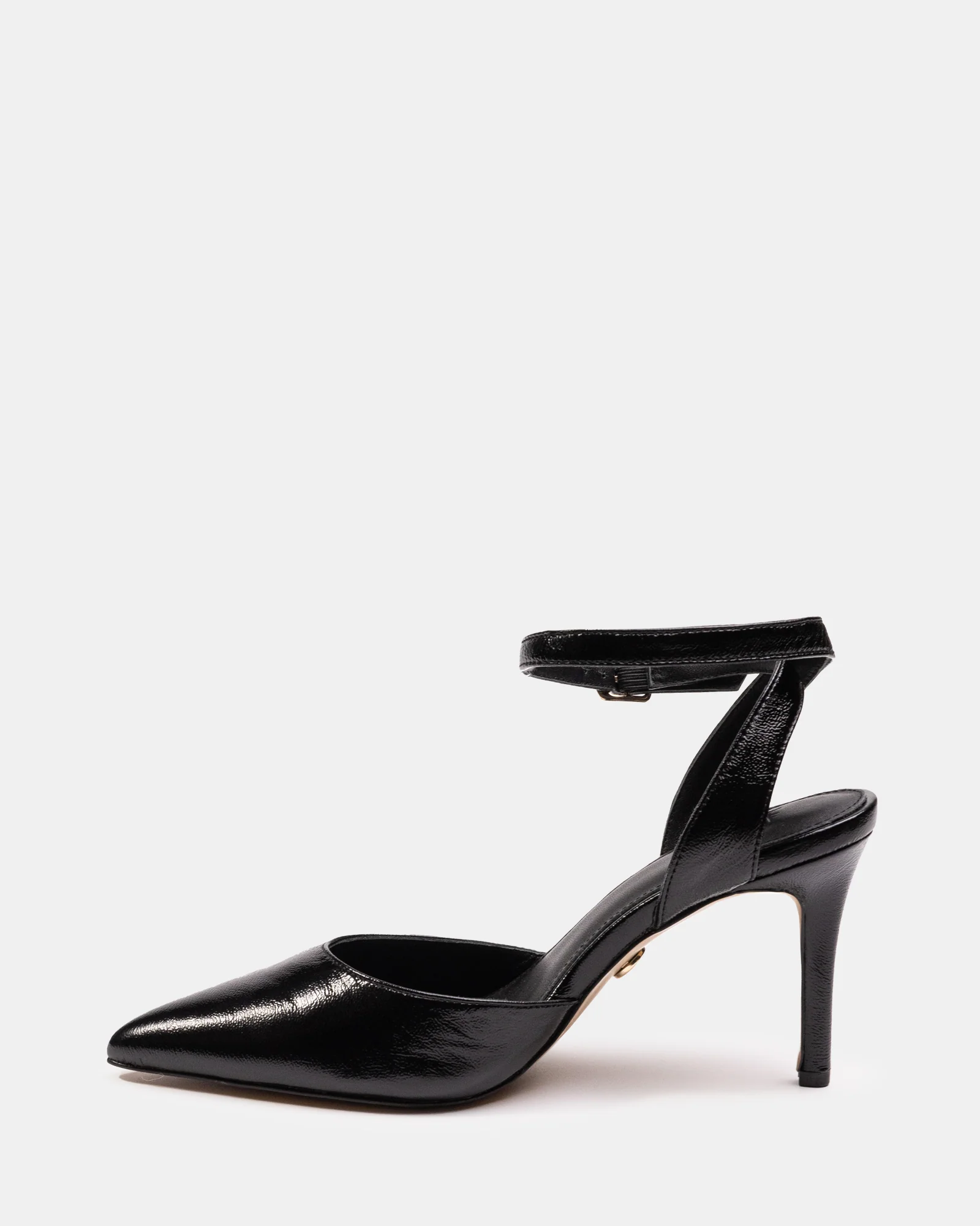 Reva Black Leather Stiletto Heel - Image 6