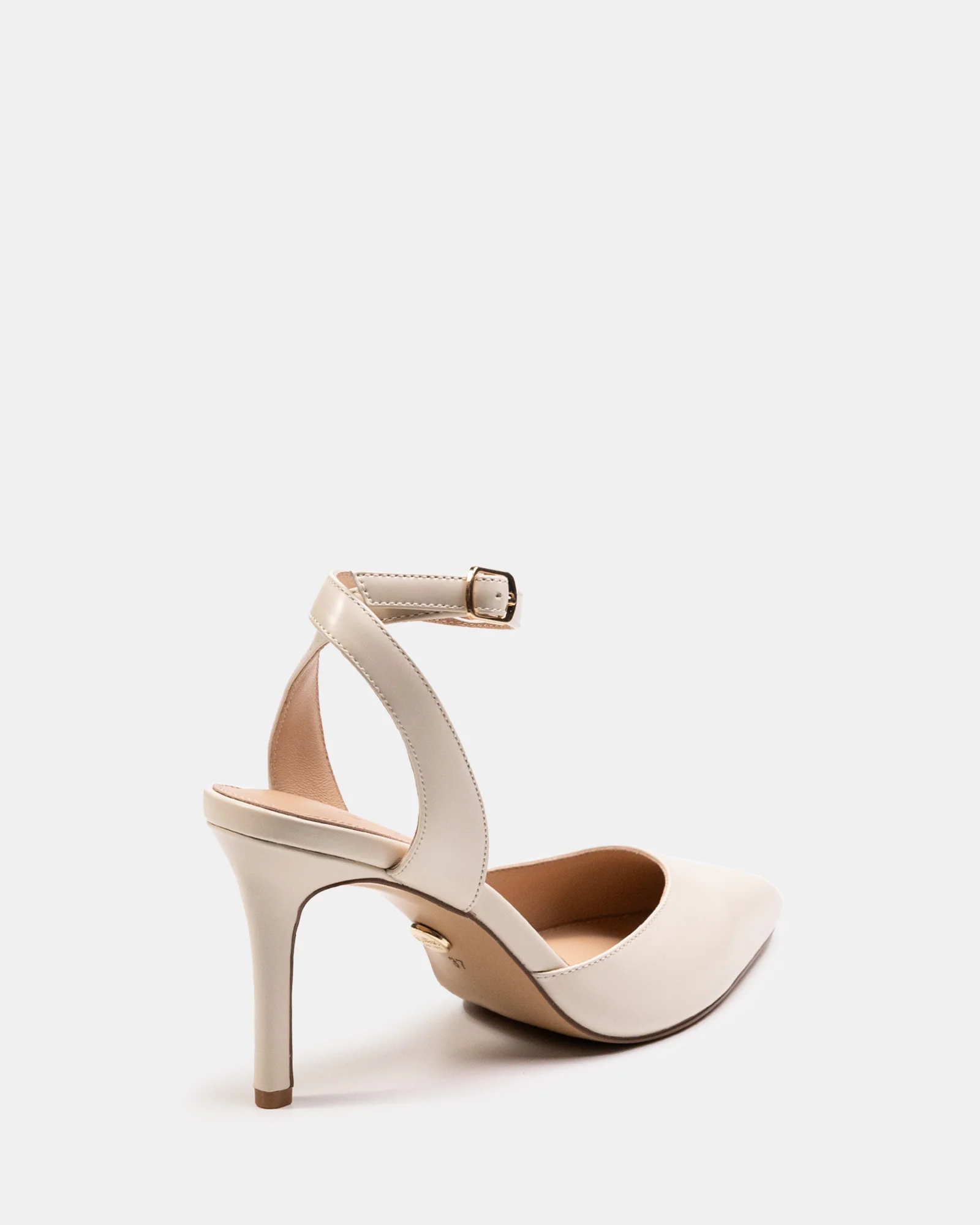 Reva Vintage Ivory Leather Stiletto Heel - Image 4