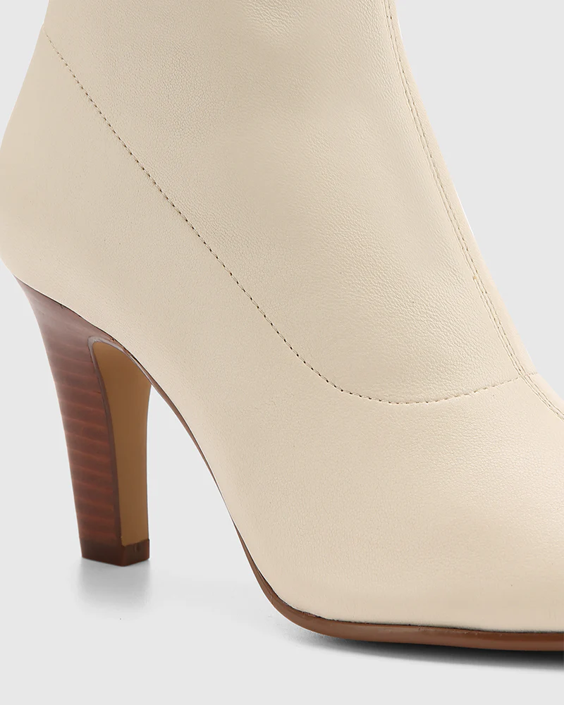 Rilee Buttermilk Stretch Leather Ankle Boot - Image 3