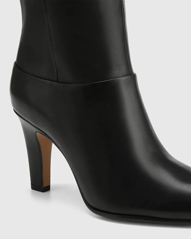 Riot Black Leather Over The Knee Boot - Image 3