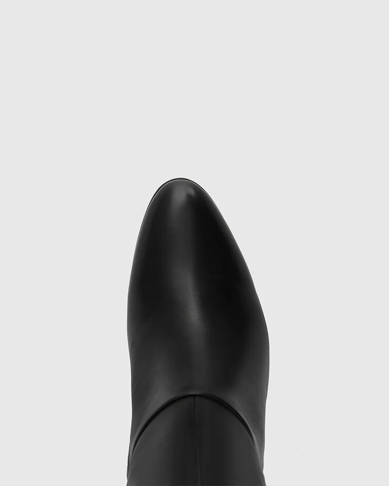 Riot Black Leather Over The Knee Boot - Image 5