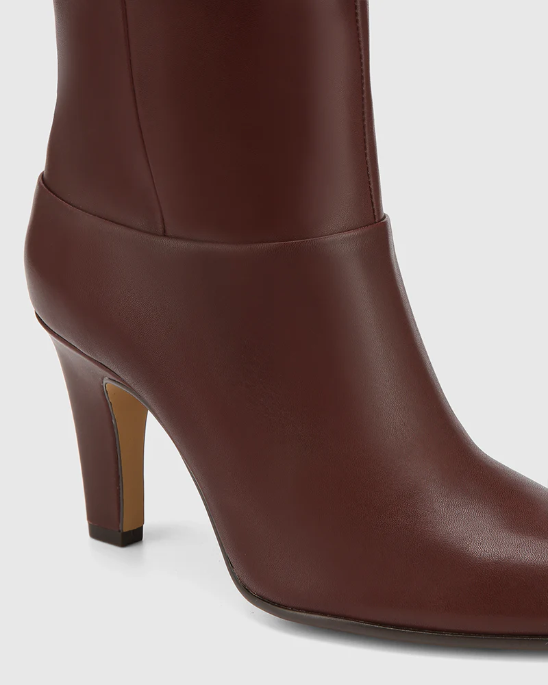 Riot Milk Chocolate Leather Over The Knee Boot - Image 3