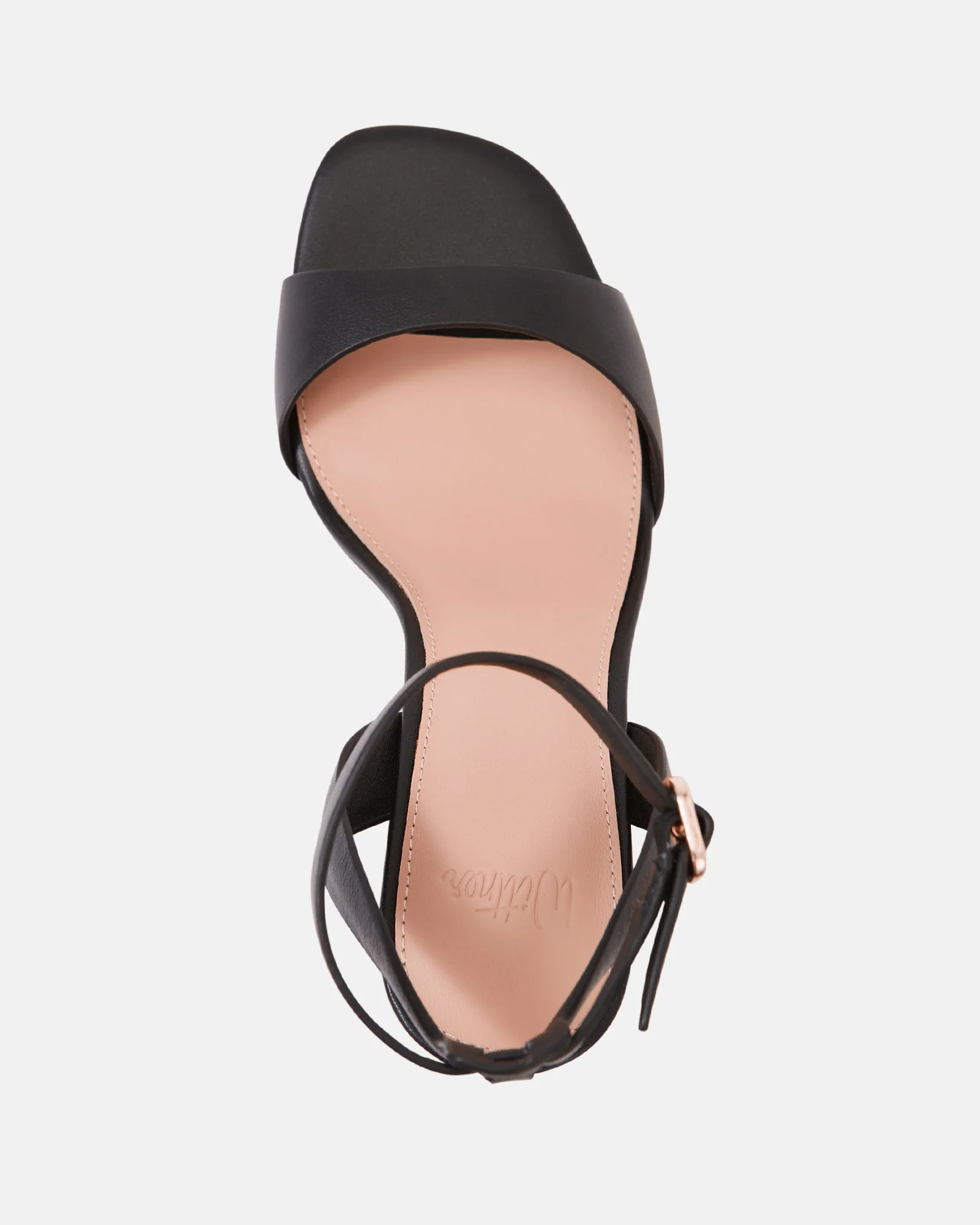 Ryan Black Leather Block Heel - Image 5