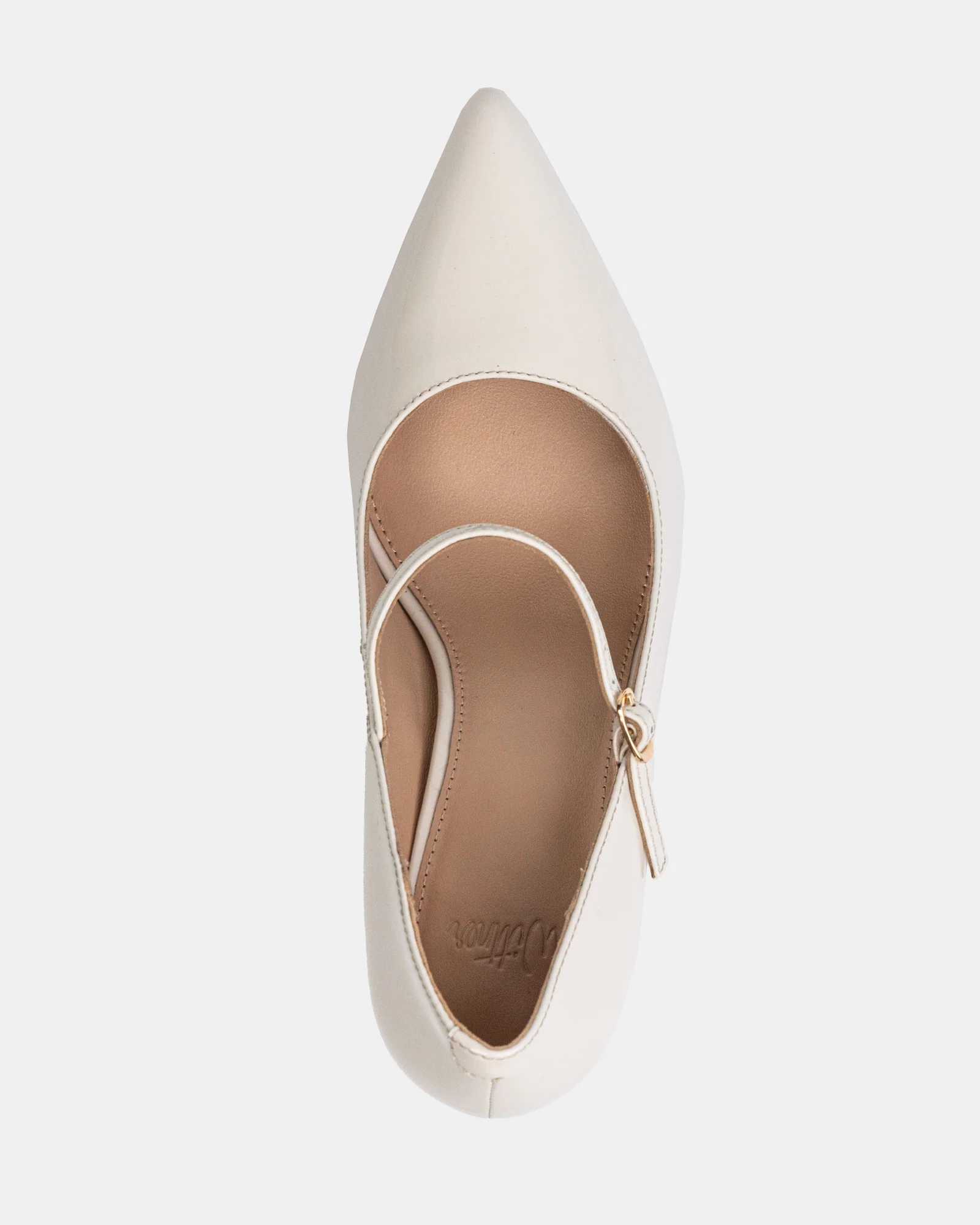 Ryver Off White Leather Pump - Image 5