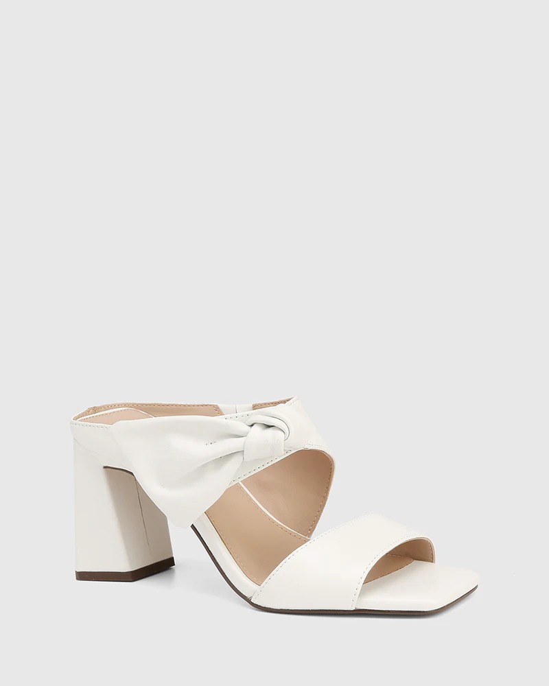 Sally Optic White Leather Mule - Image 3