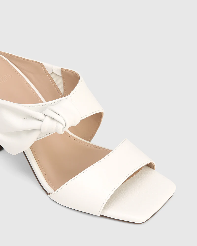 Sally Optic White Leather Mule - Image 4