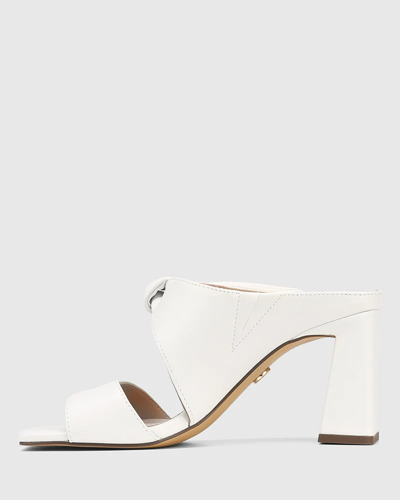 Sally Optic White Leather Mule - Image 7