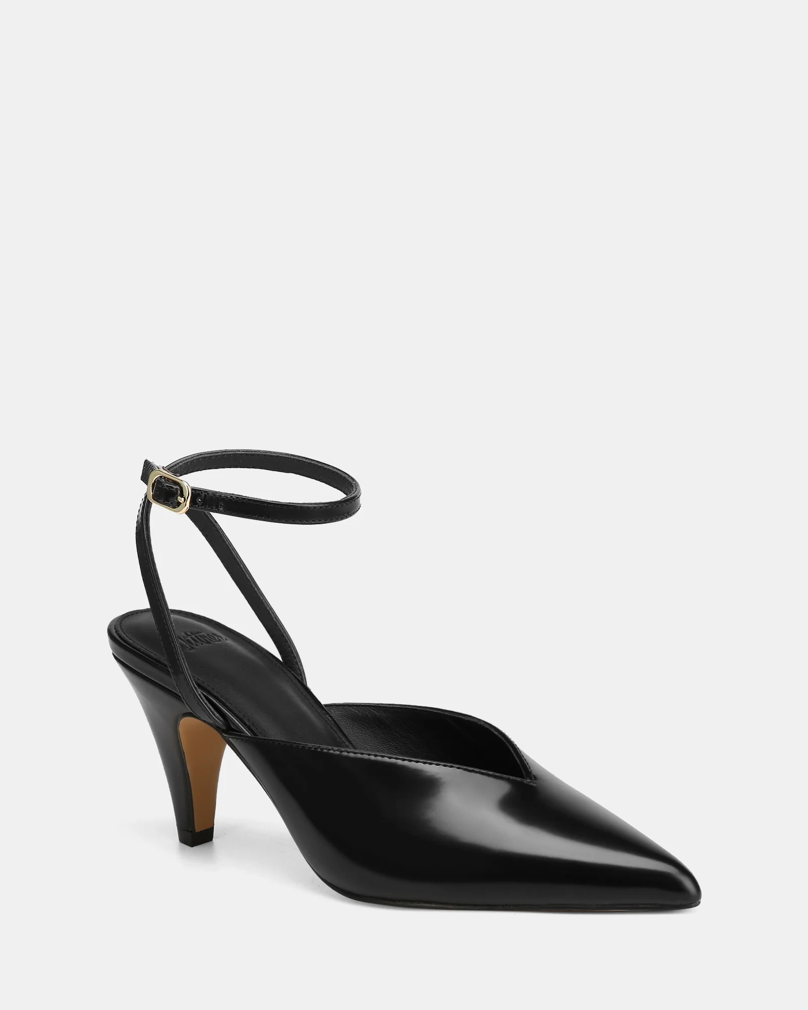 Sidney Black Leather Heel - Image 2