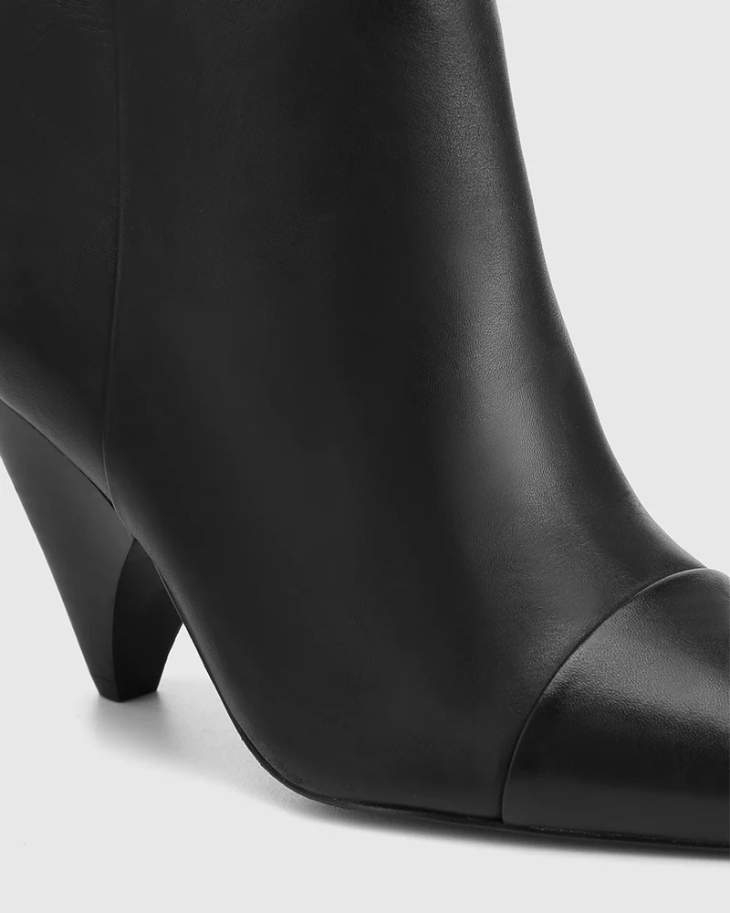 Somerton Black Leather Ankle Boot - Image 3