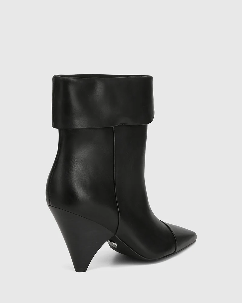 Somerton Black Leather Ankle Boot - Image 4