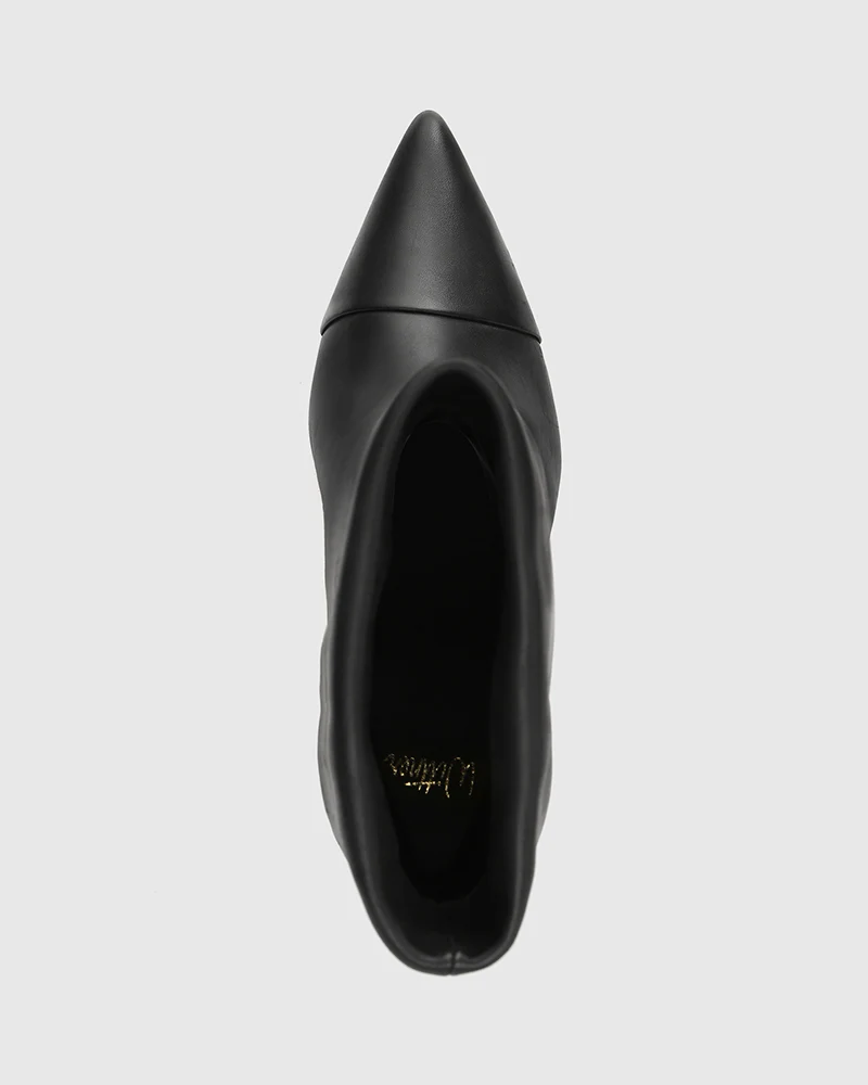Somerton Black Leather Ankle Boot - Image 5