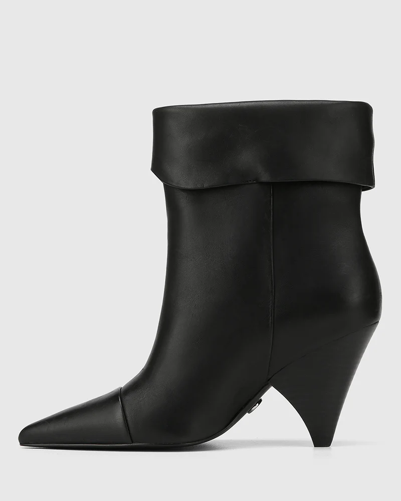Somerton Black Leather Ankle Boot - Image 6