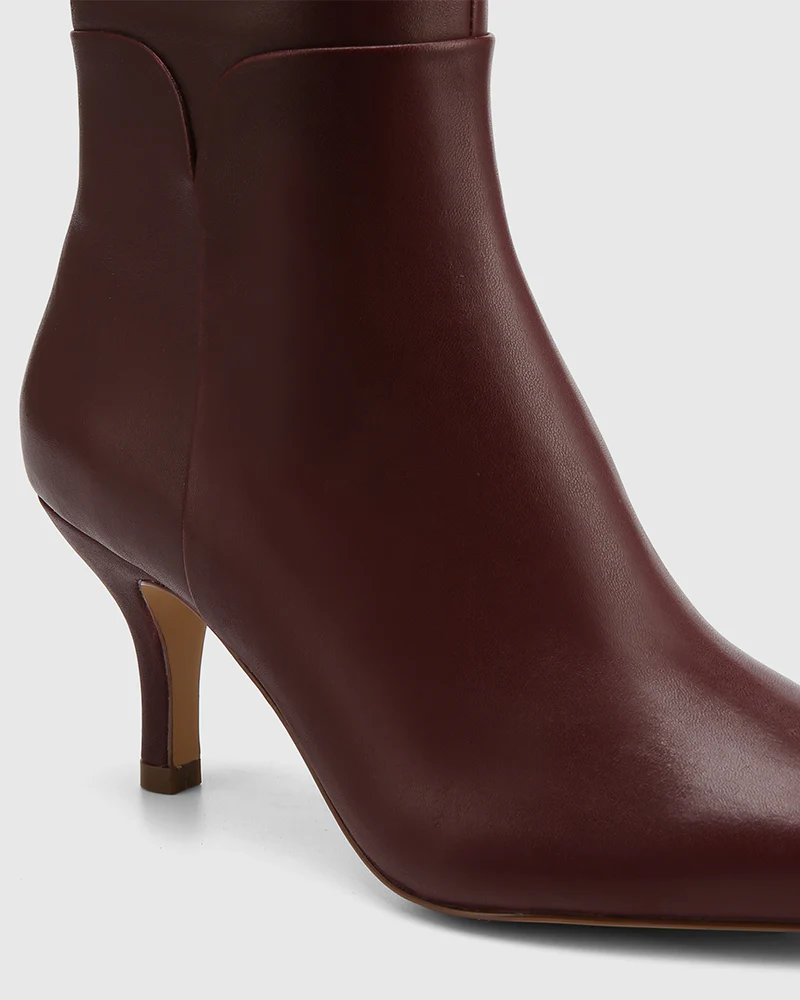 Tarley Wine Leather Long Boot - Image 3