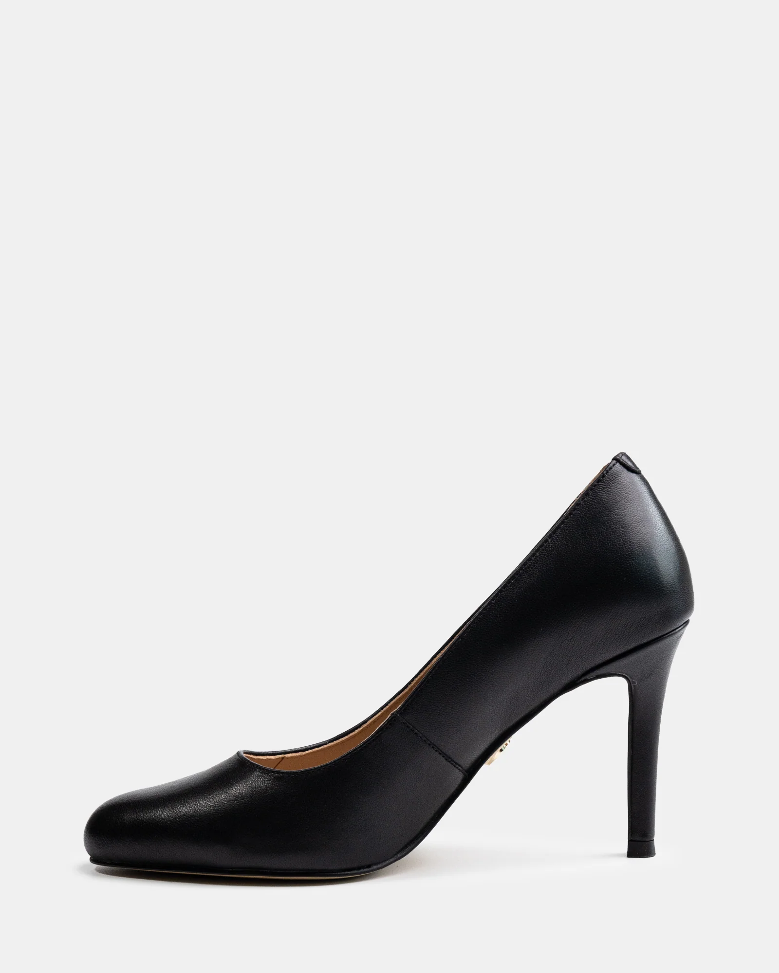 Tash Black Leather Stiletto Pump - Image 6