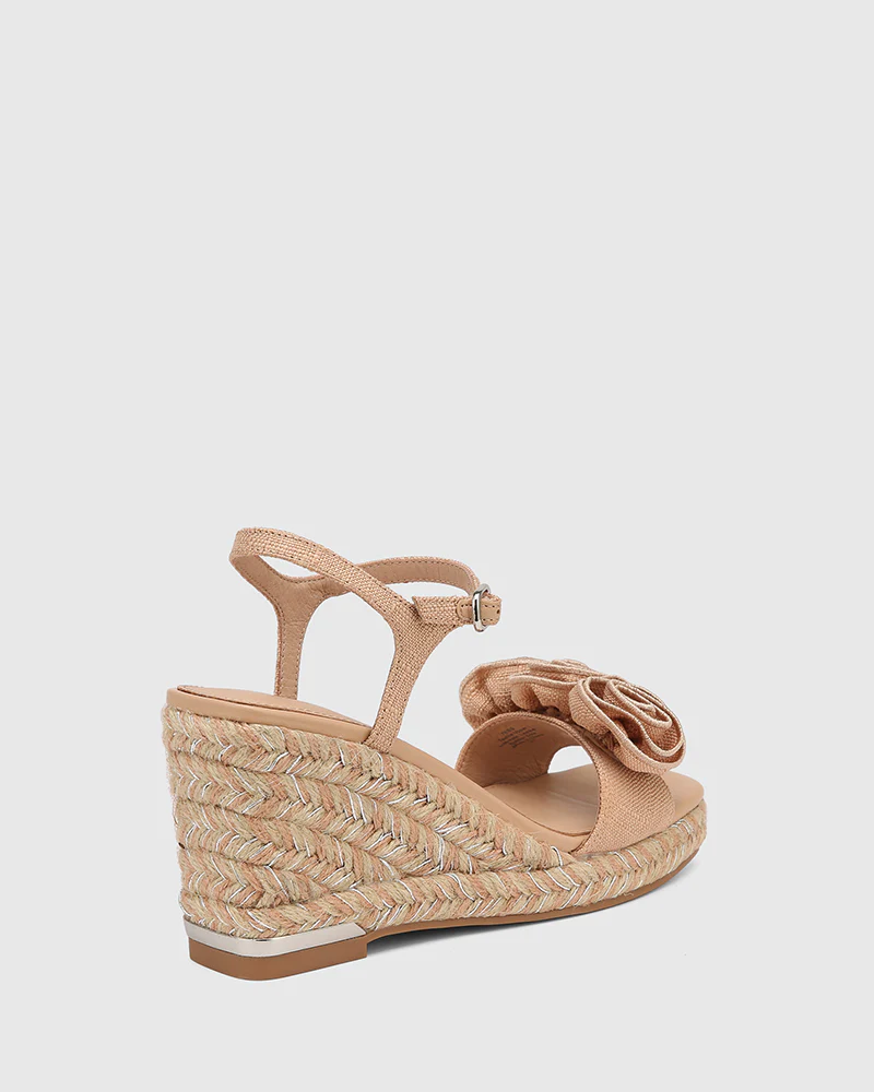 Tess Ballet Pink Textile Espadrille Wedge - Image 5