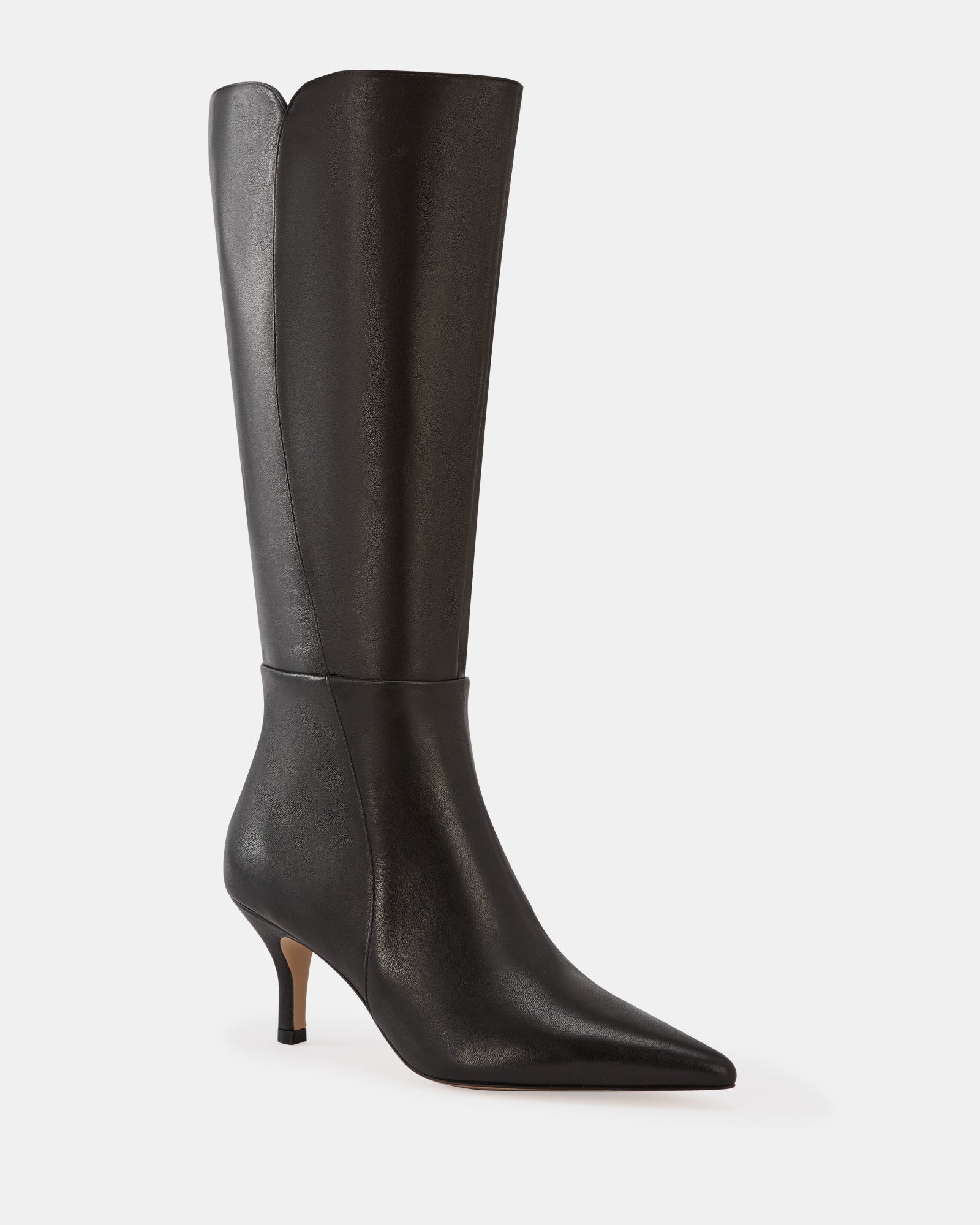 Tyra Black Leather Knee High Boot - Image 2