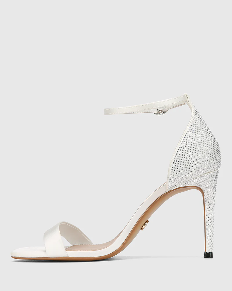 Yessica Ivory Recycled Satin Stiletto Heel - Image 6