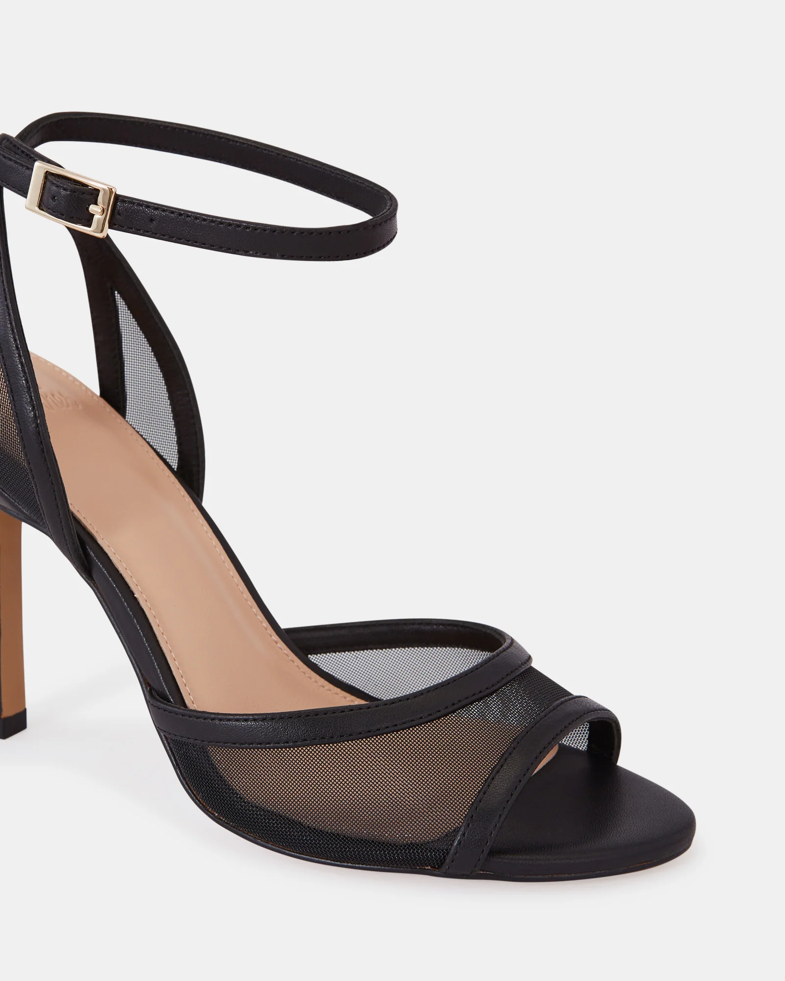 Zoella Black Mesh Textile Stiletto Heel - Image 3